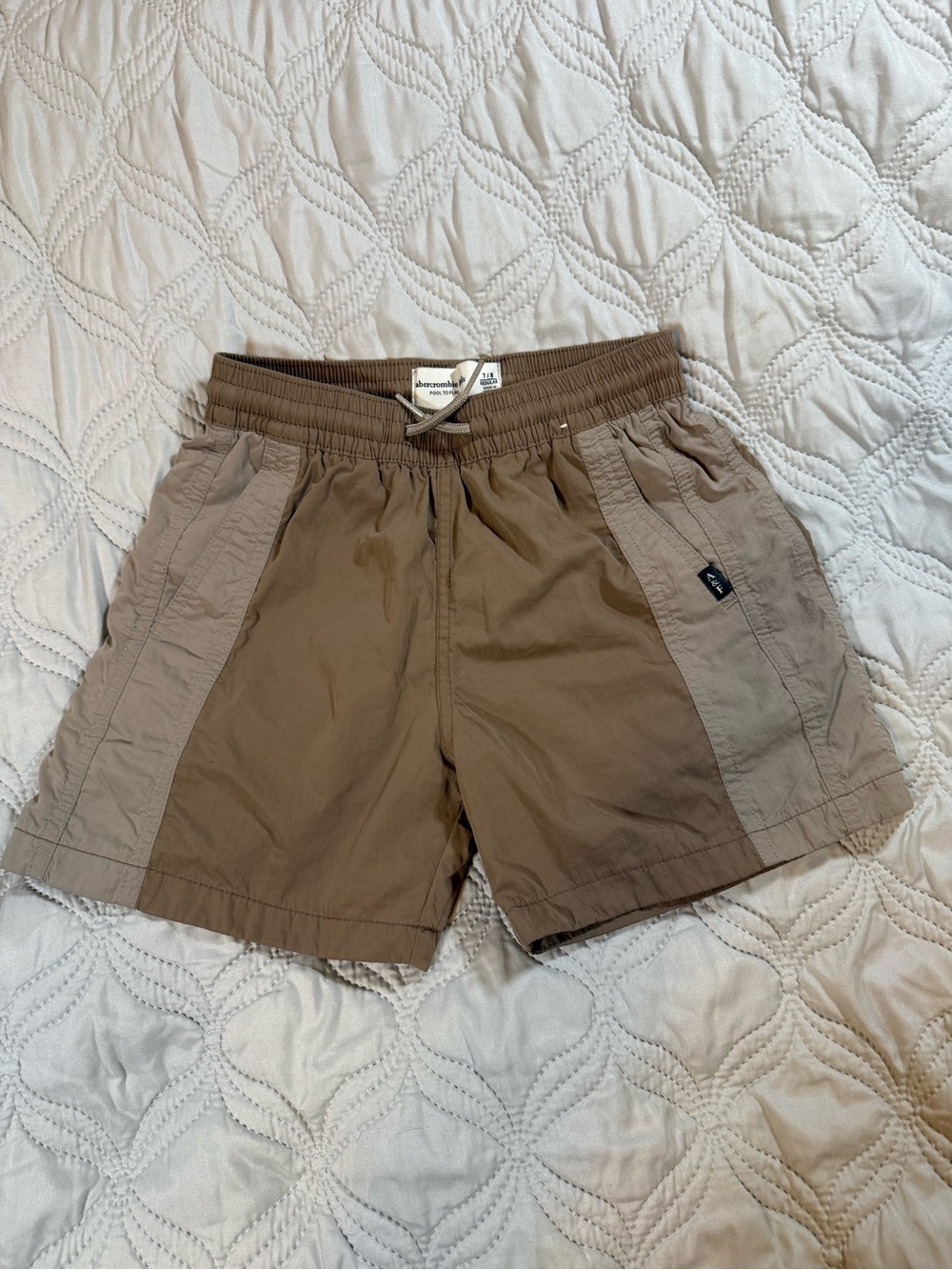 Abercrombie Kids Tan Swim Trunks Boys 7/8